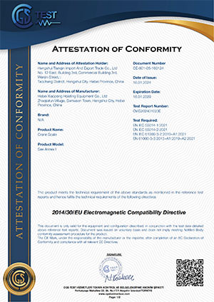 Crane Scale-Certificate